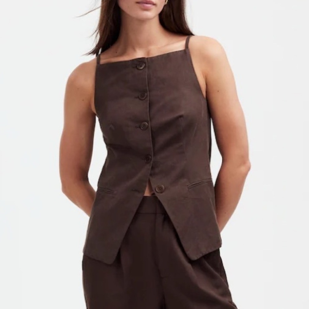 Madewell Square neck Vest in Brown